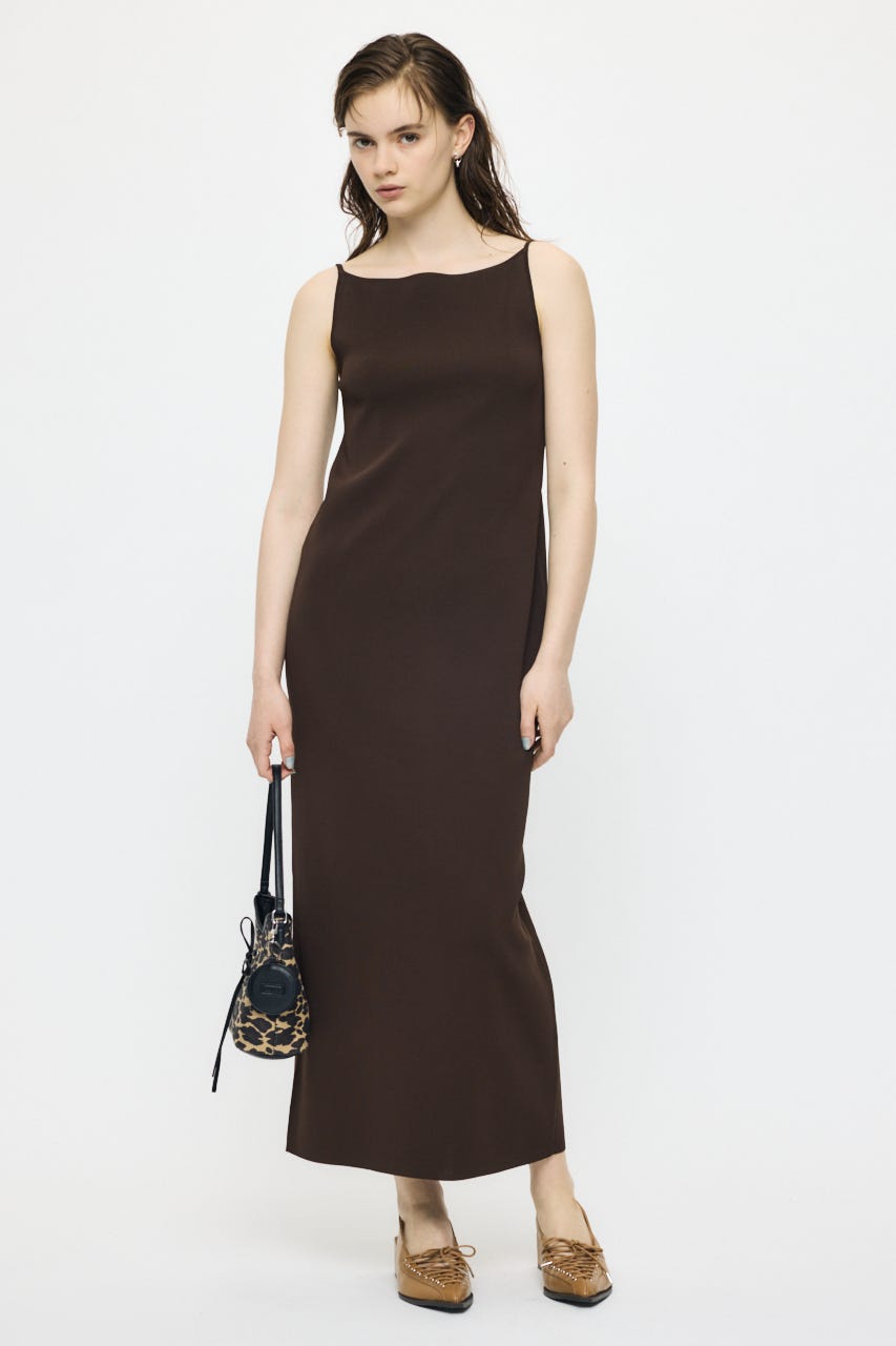 BACKLESS KNIT ドレス D/BRN 1