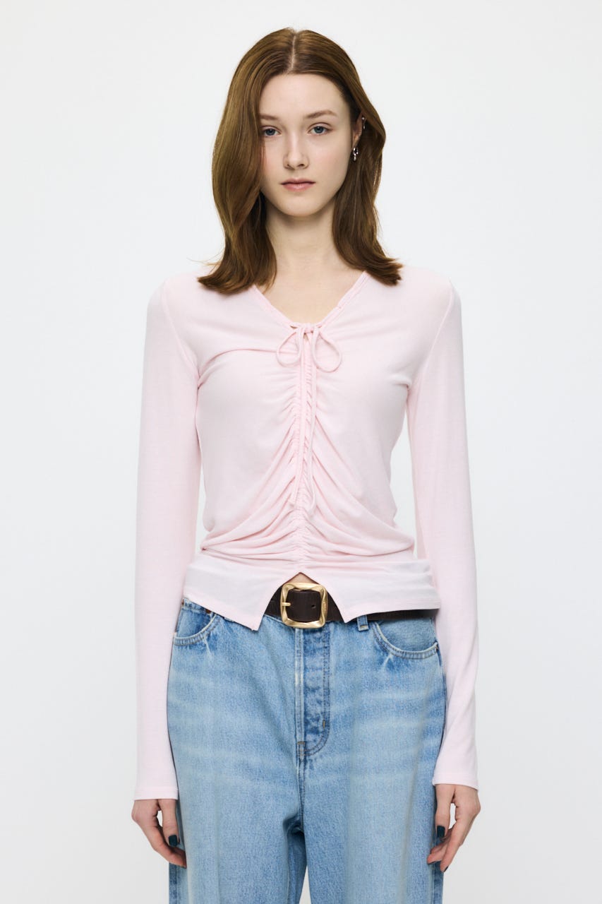 GATHER V/N  トップス L/PNK FREE