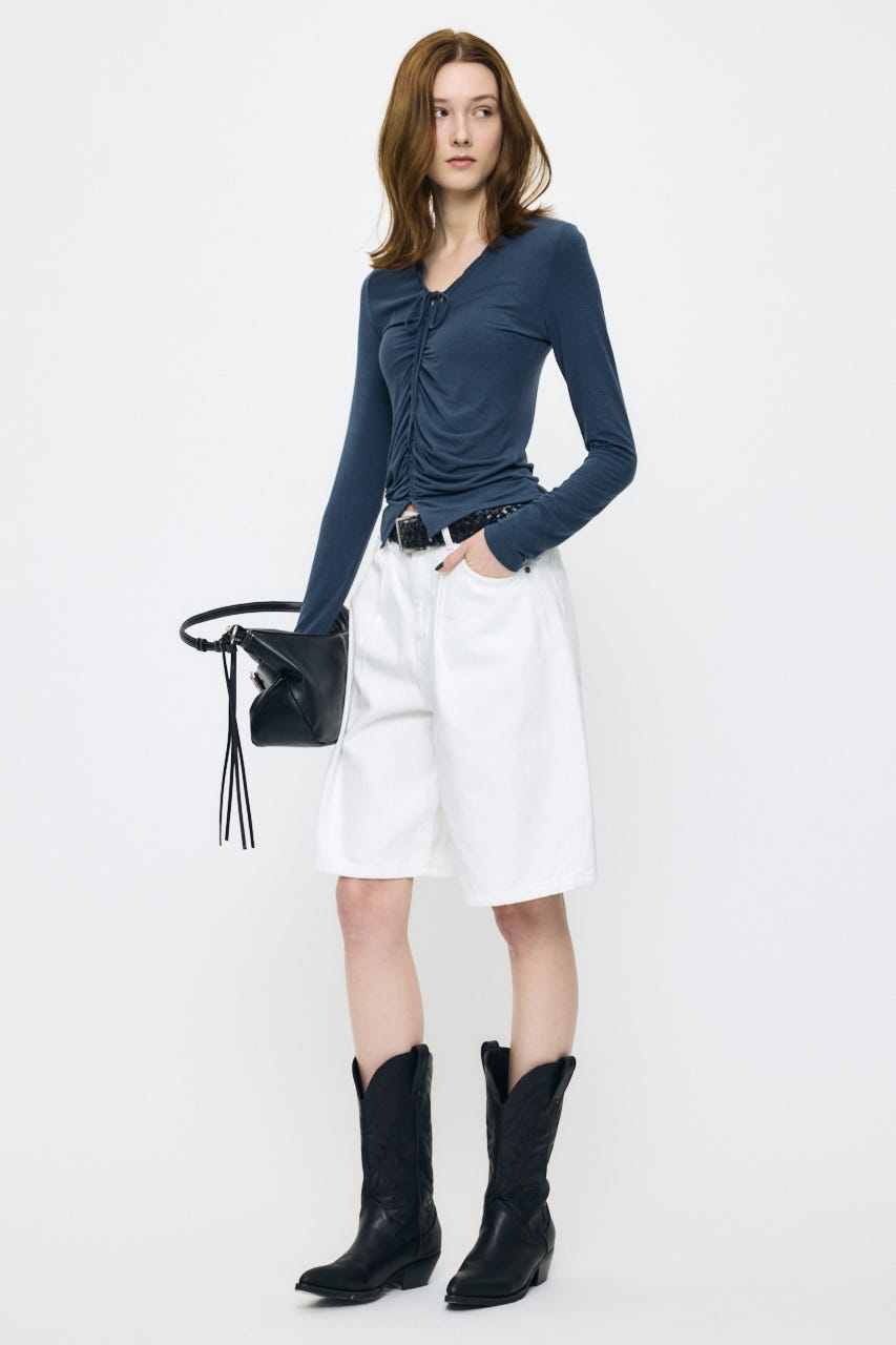 GATHER V/N  トップス NVY FREE