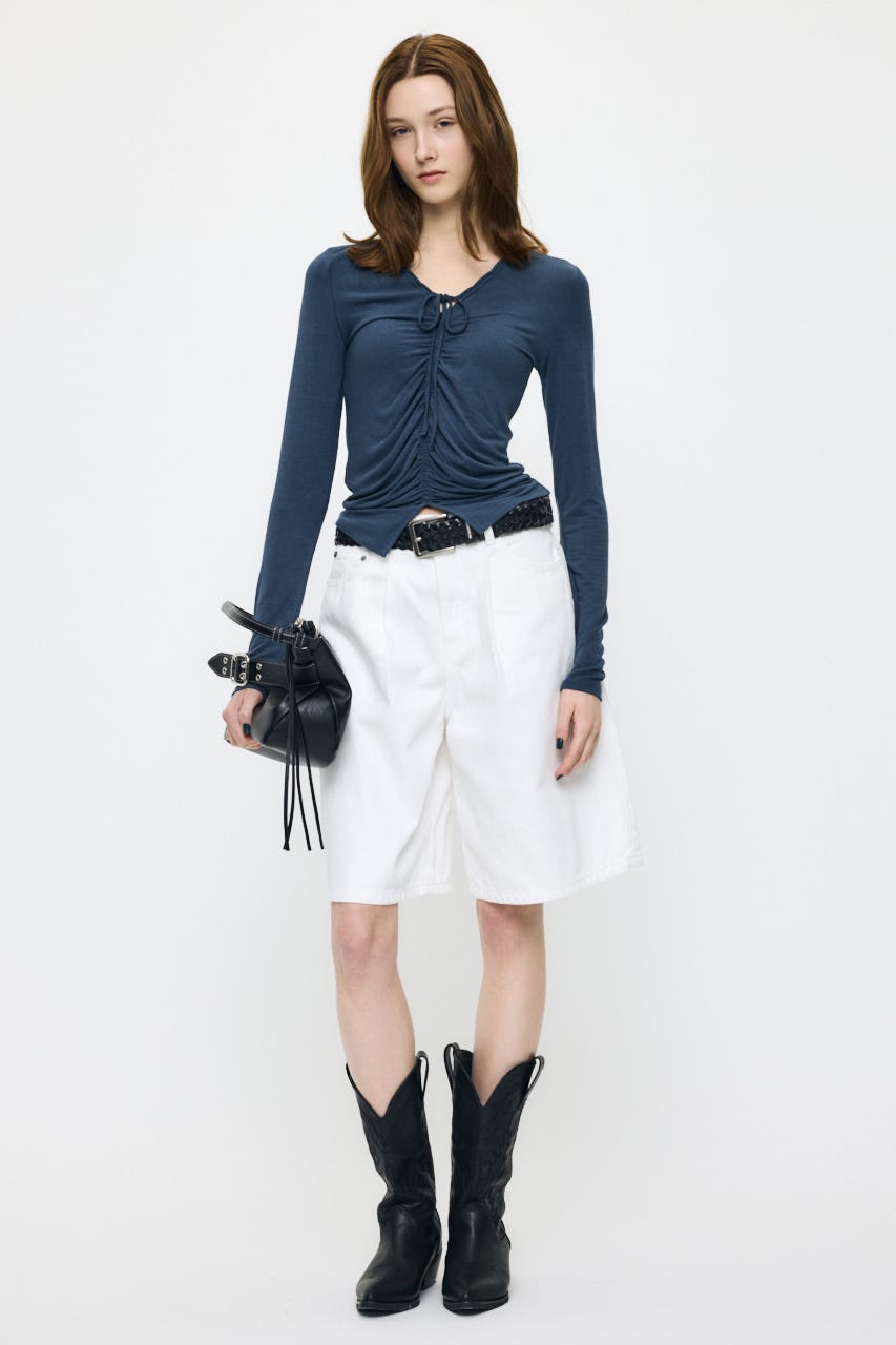 GATHER V/N  トップス NVY FREE