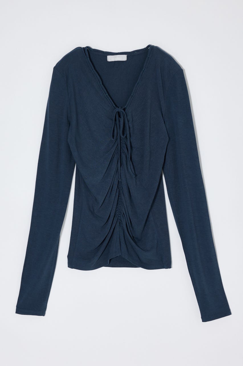 GATHER V/N  トップス NVY FREE