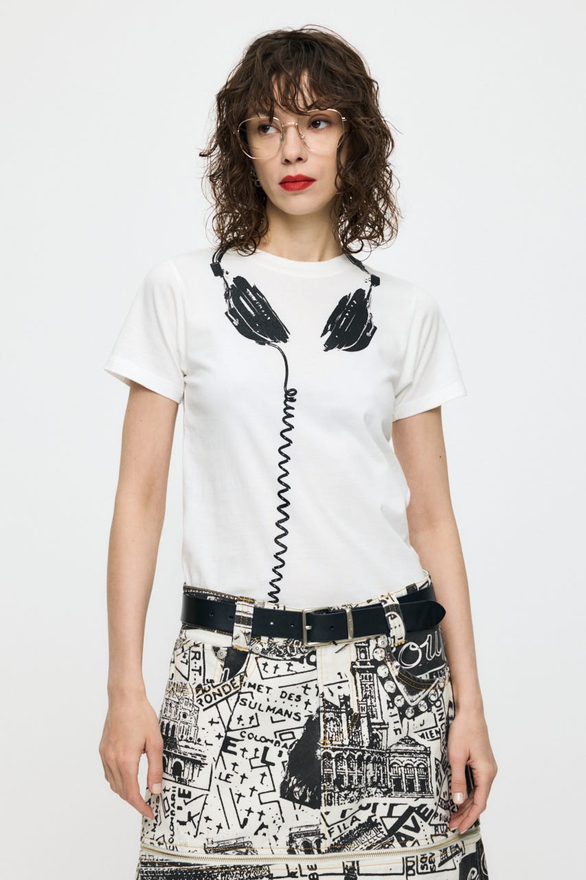 VQ TROMPE L'OEIL BABY ティー WHT S