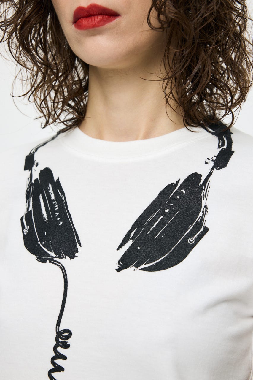 VQ TROMPE L'OEIL BABY ティー WHT S