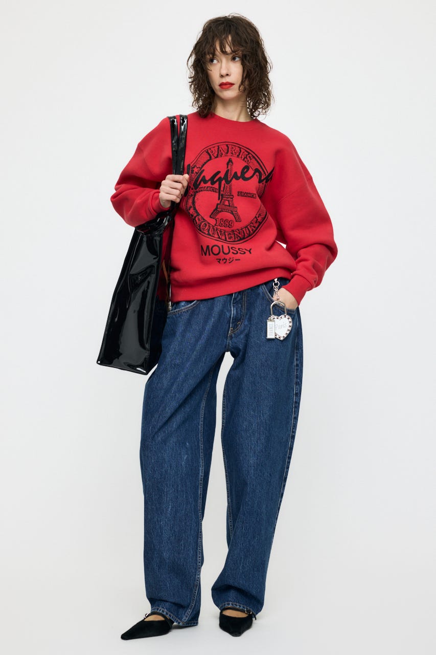 VQ OVERSIZED スウェットシャツ RED M