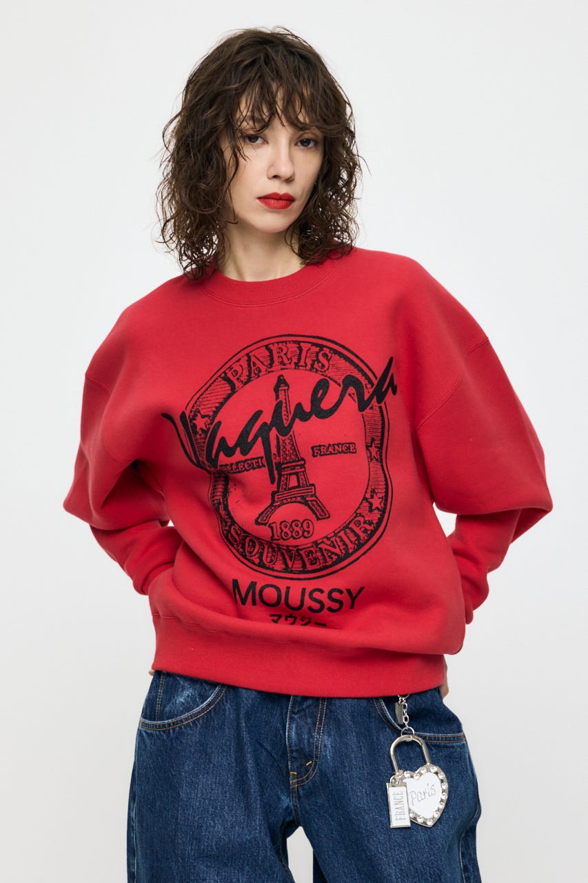 VQ OVERSIZED スウェットシャツ RED M