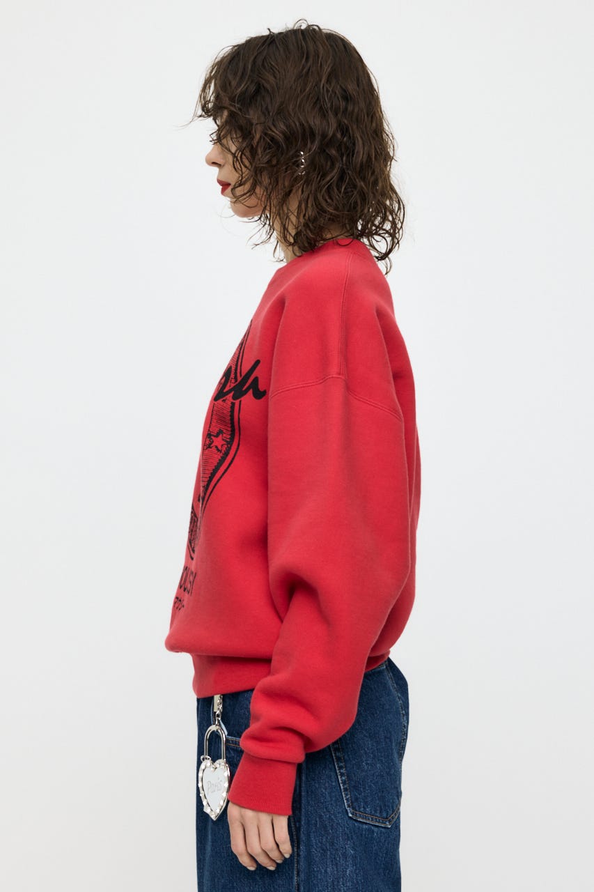VQ OVERSIZED スウェットシャツ RED M