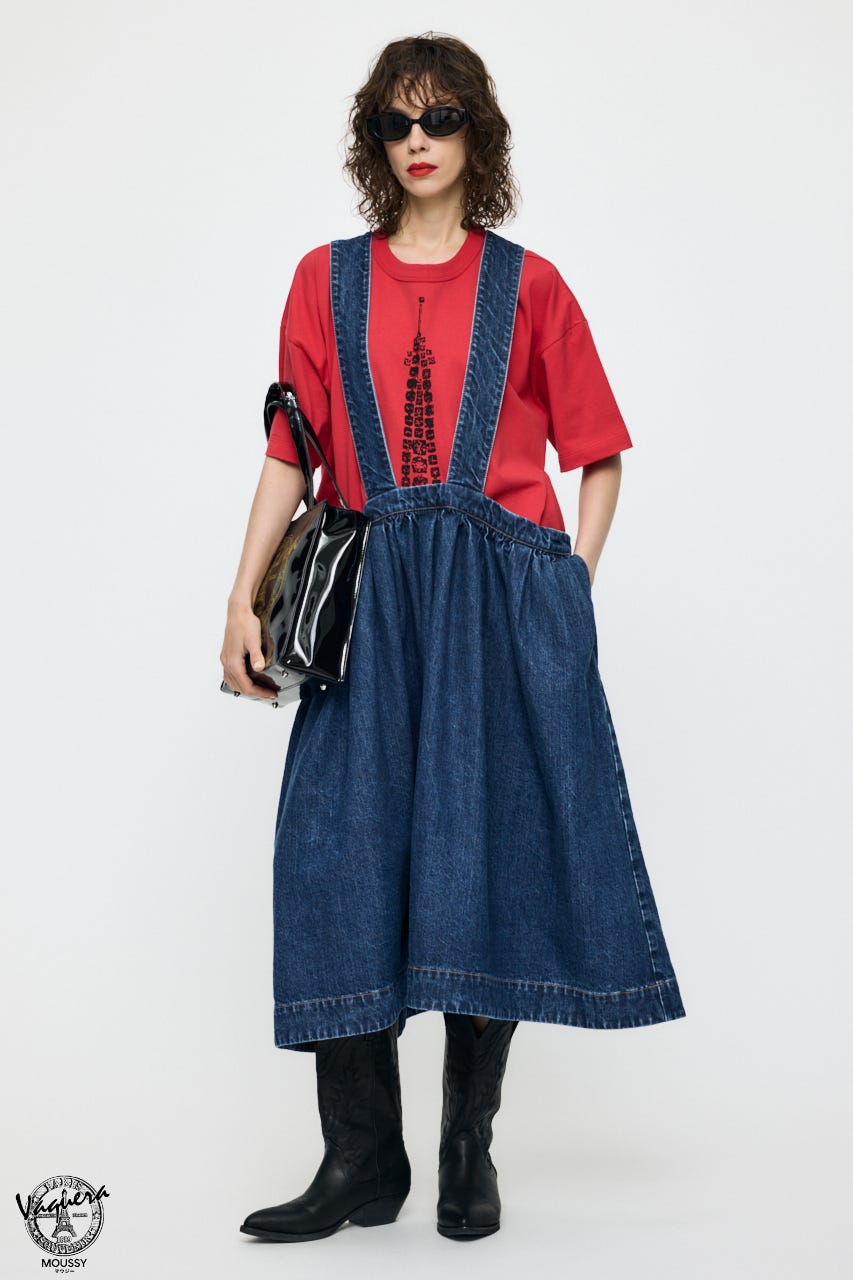 VQ DENIM ピナフォア BLU M