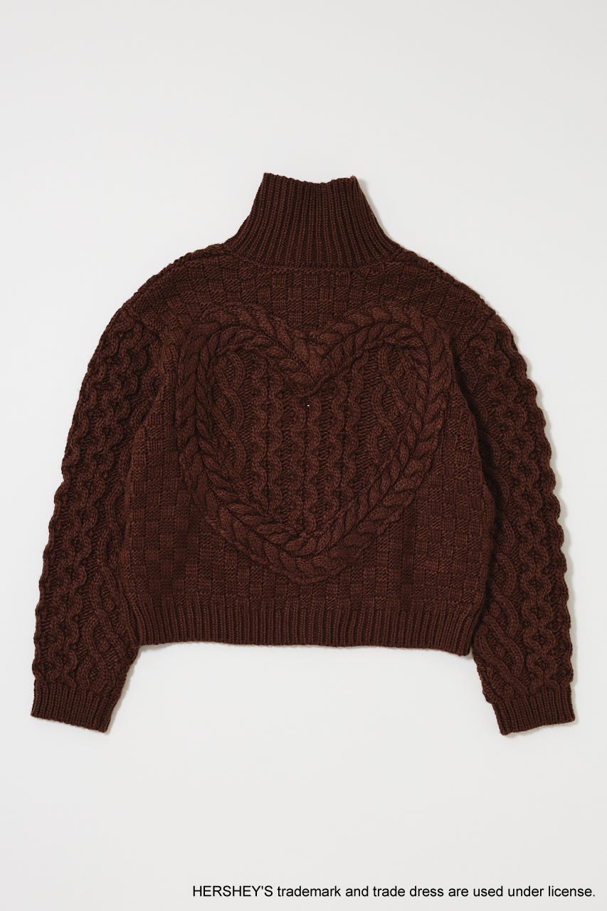HERSHEY'S ZIP UP KNIT カーディガン BRN FREE