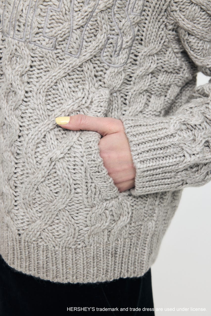 HERSHEY'S ZIP UP KNIT カーディガン GRY FREE