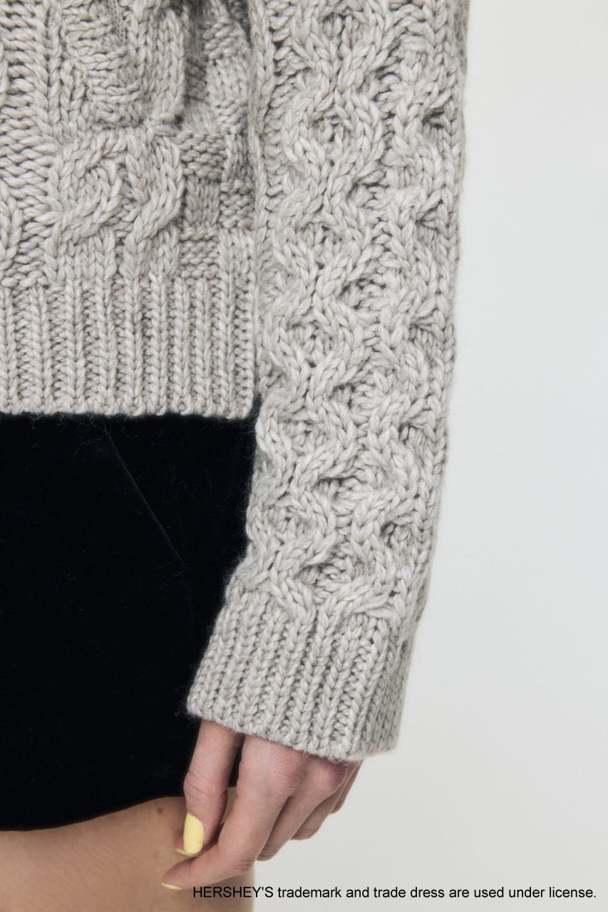 HERSHEY'S ZIP UP KNIT カーディガン GRY FREE