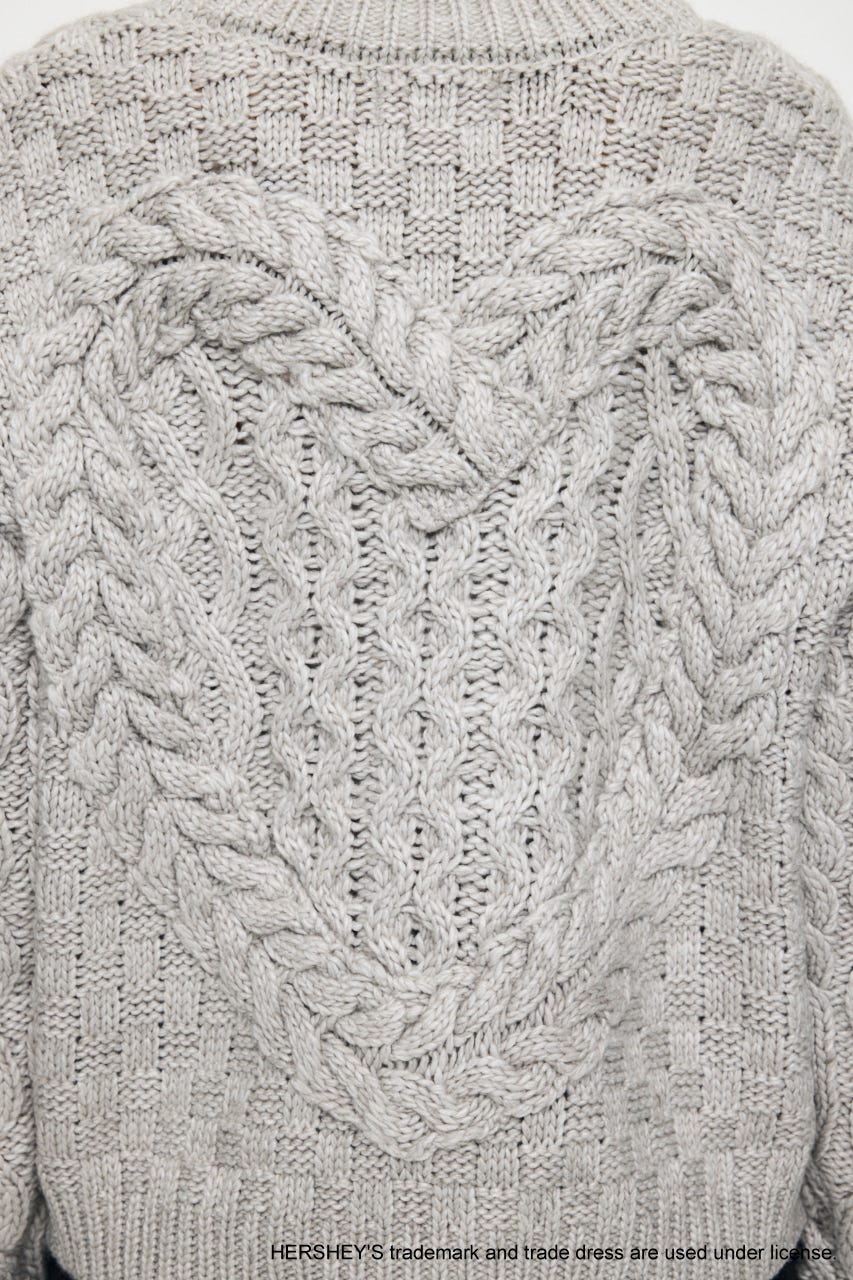 HERSHEY'S ZIP UP KNIT カーディガン GRY FREE