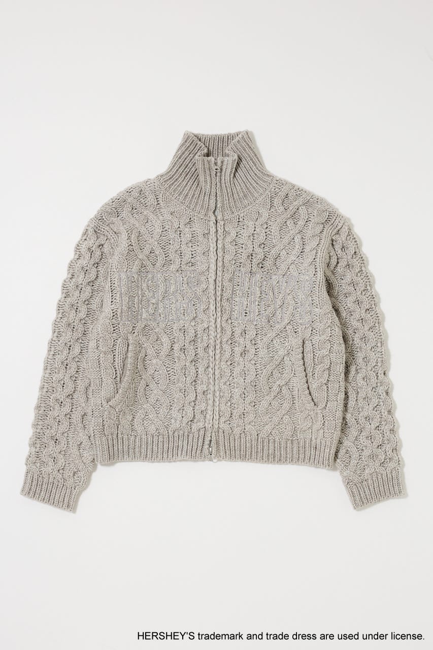 HERSHEY'S ZIP UP KNIT カーディガン GRY FREE