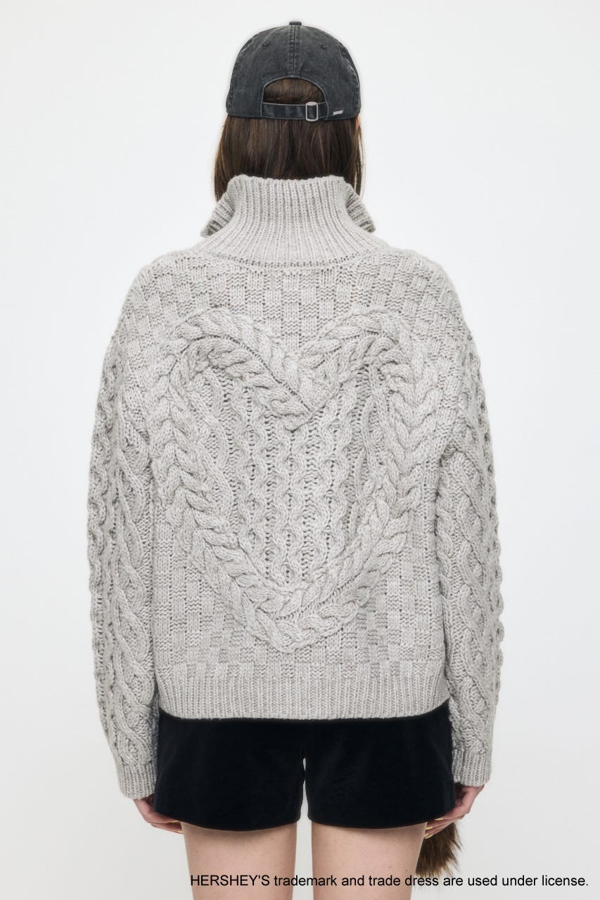 HERSHEY'S ZIP UP KNIT カーディガン GRY FREE