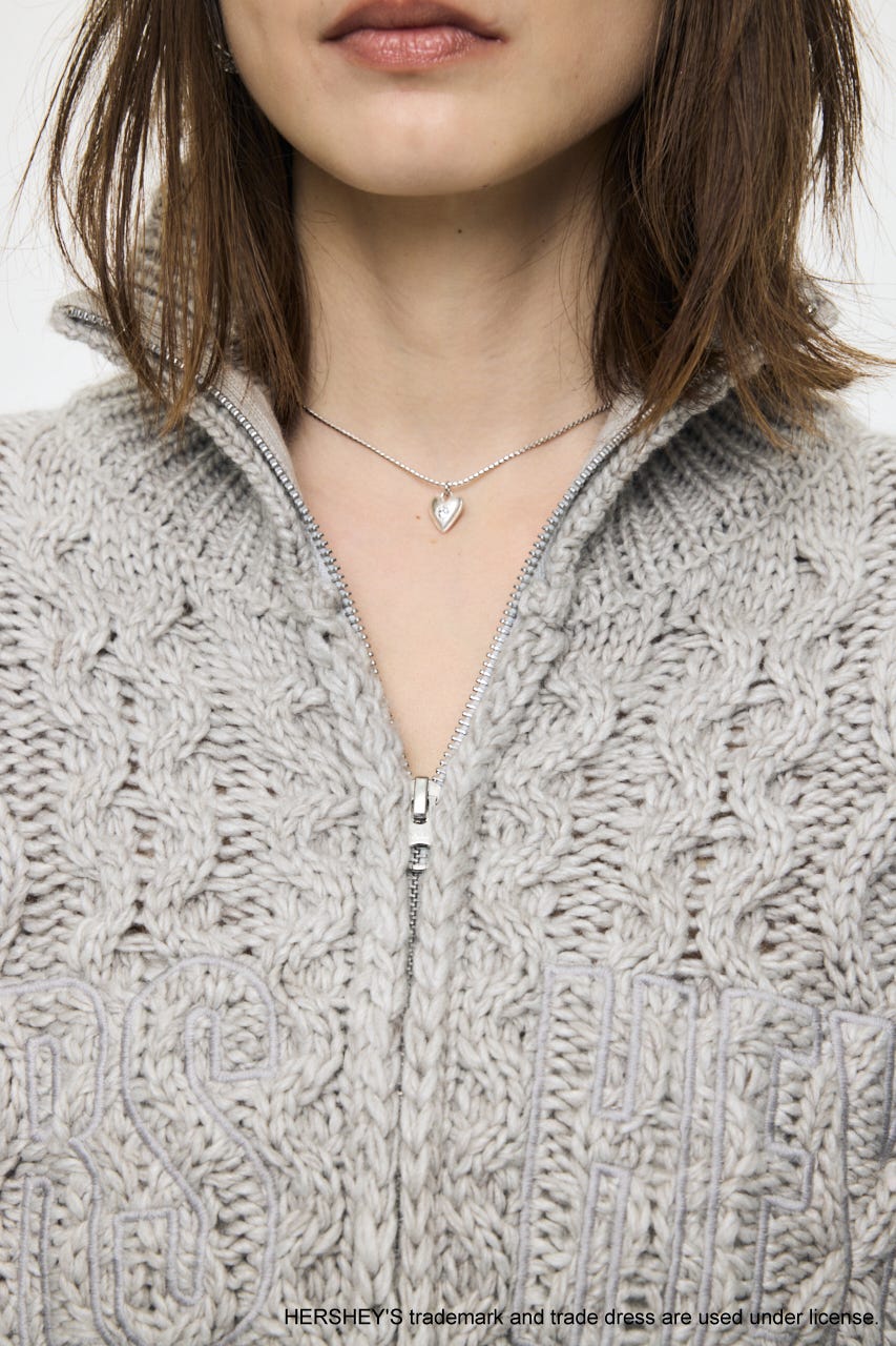 HERSHEY'S ZIP UP KNIT カーディガン GRY FREE