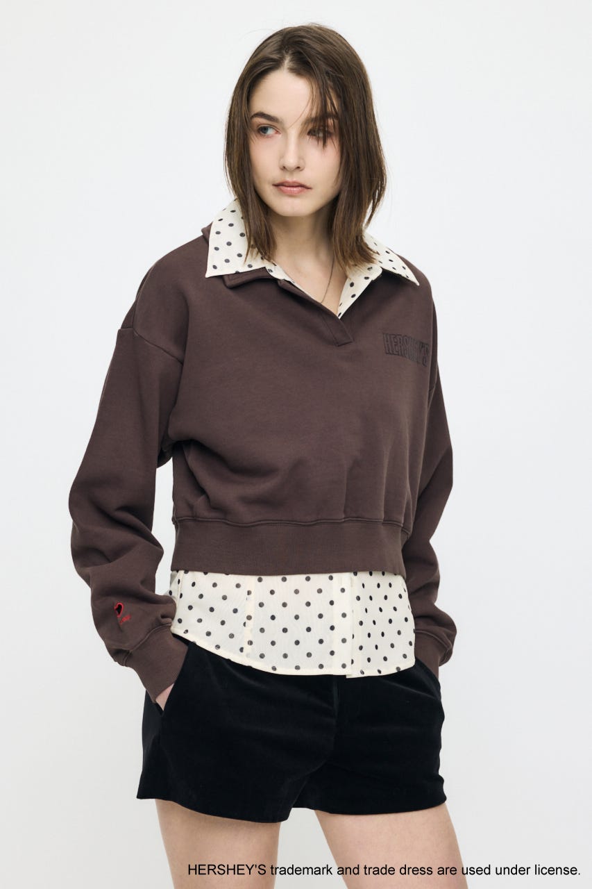 HERSHEY'S POLO SWEAT プルオーバー BRN FREE