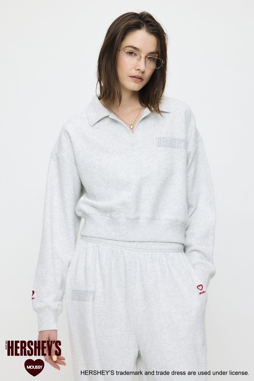 HERSHEY'S POLO SWEAT プルオーバー T.GRY FREE