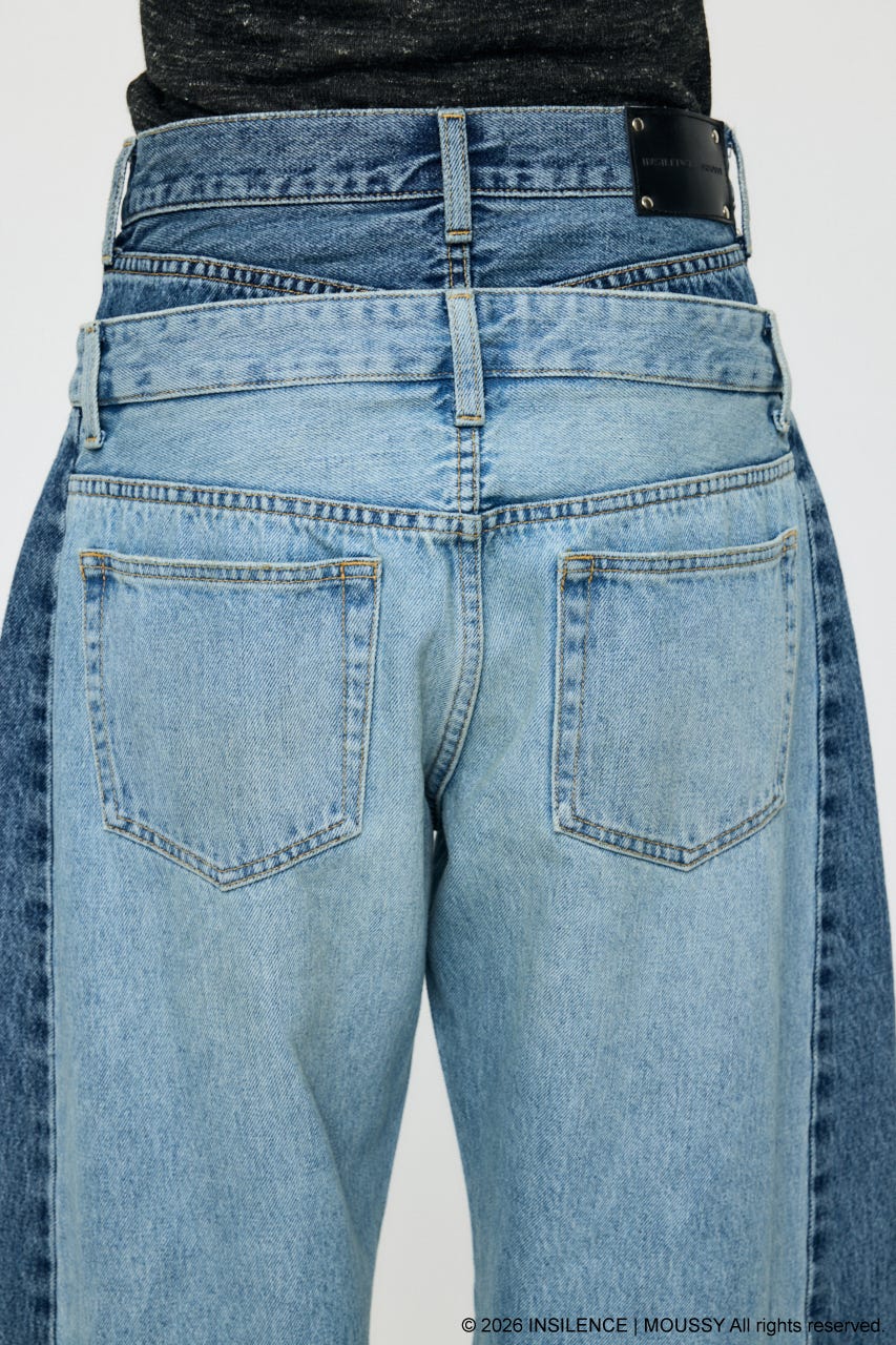 INSILENCE DOUBLE WAIST バギー L/BLU 2