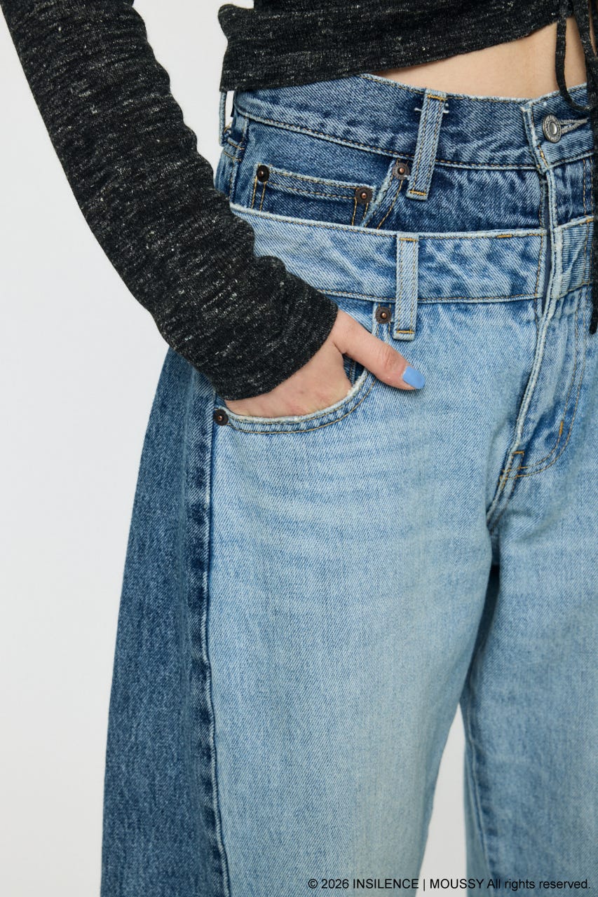 INSILENCE DOUBLE WAIST バギー L/BLU 2