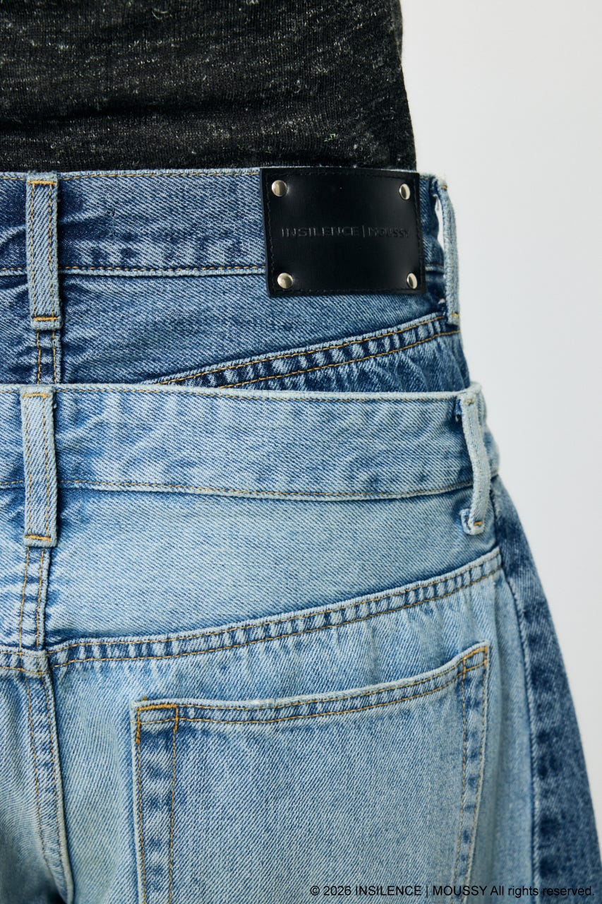 INSILENCE DOUBLE WAIST バギー L/BLU 2