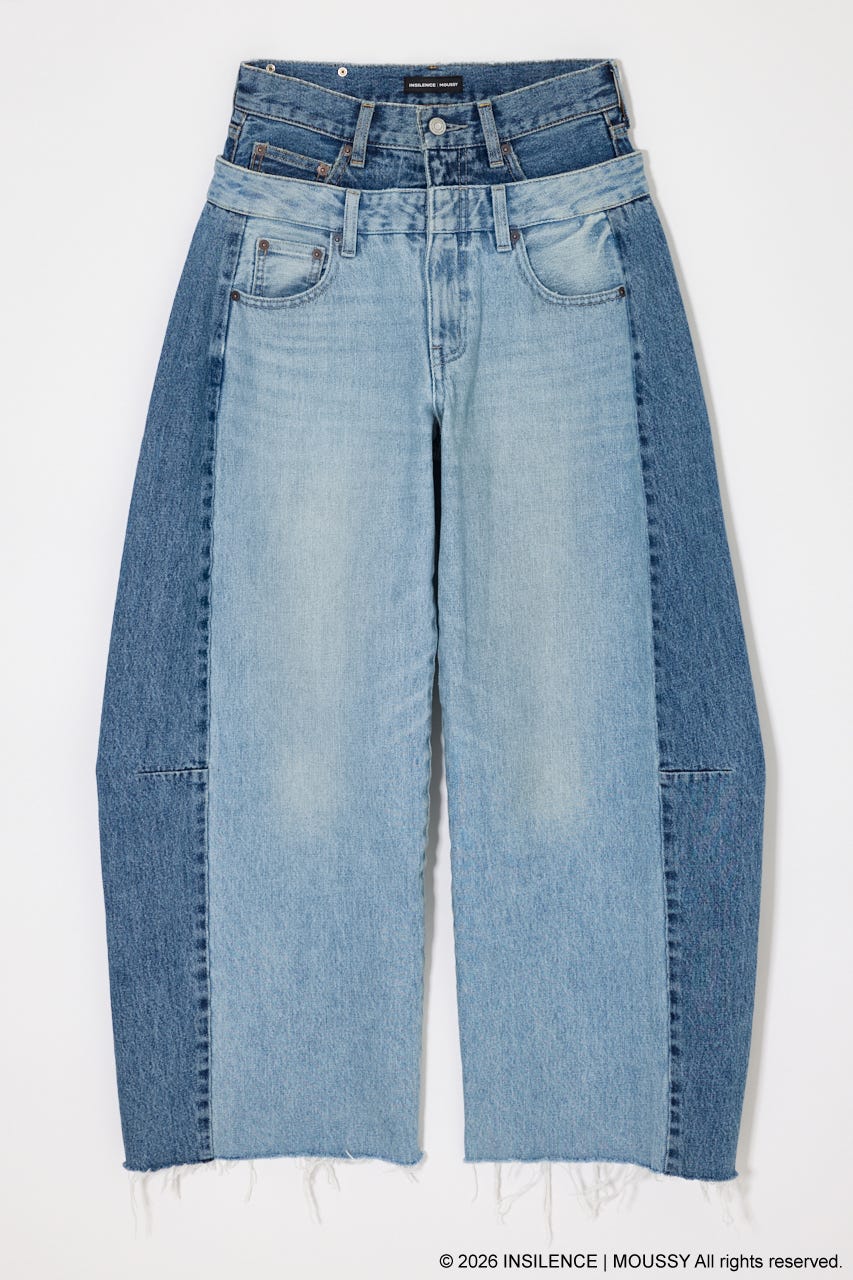 INSILENCE DOUBLE WAIST バギー L/BLU 2