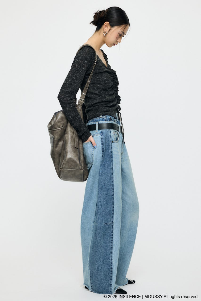 INSILENCE DOUBLE WAIST バギー L/BLU 2