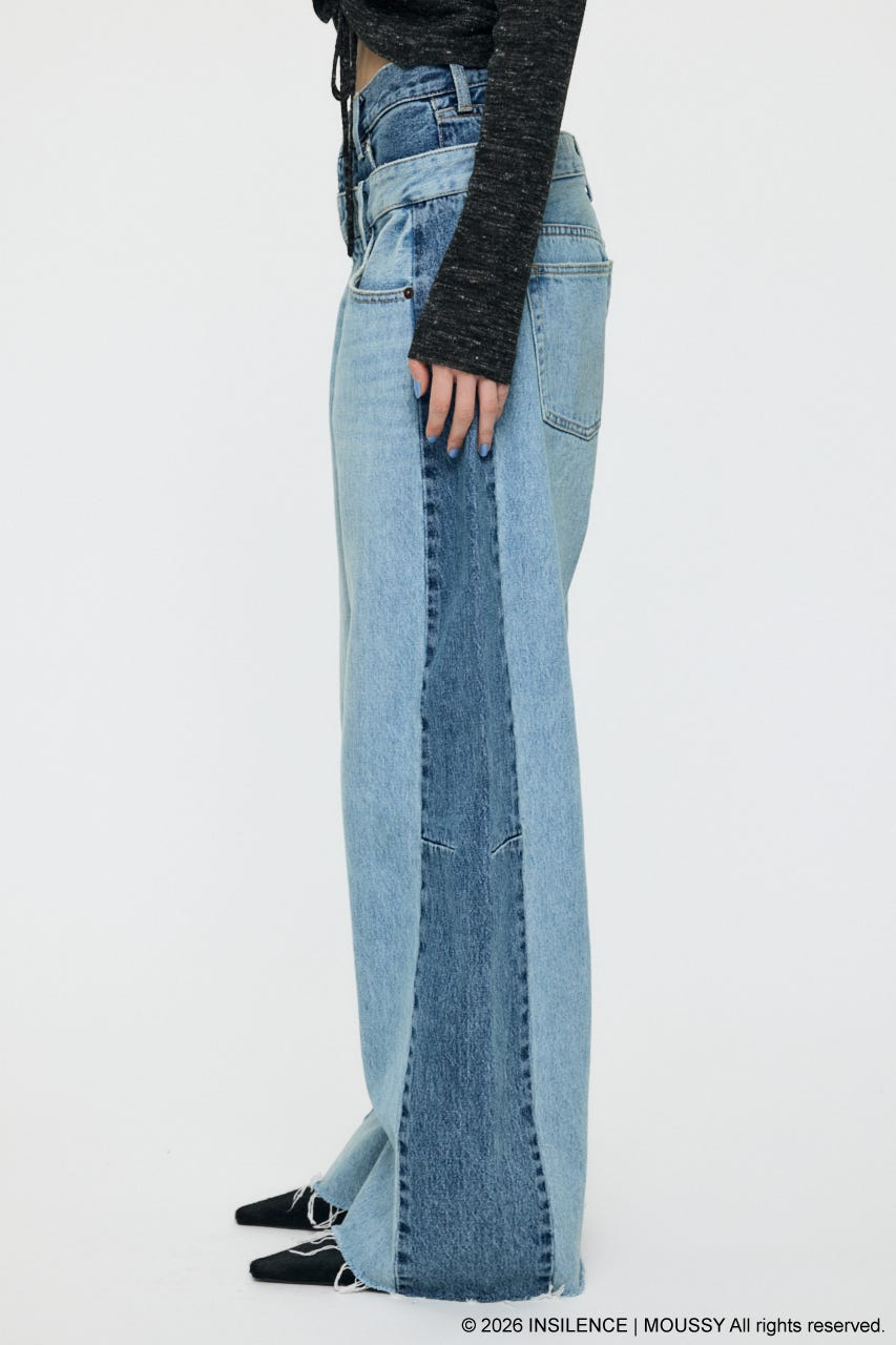 INSILENCE DOUBLE WAIST バギー L/BLU 2