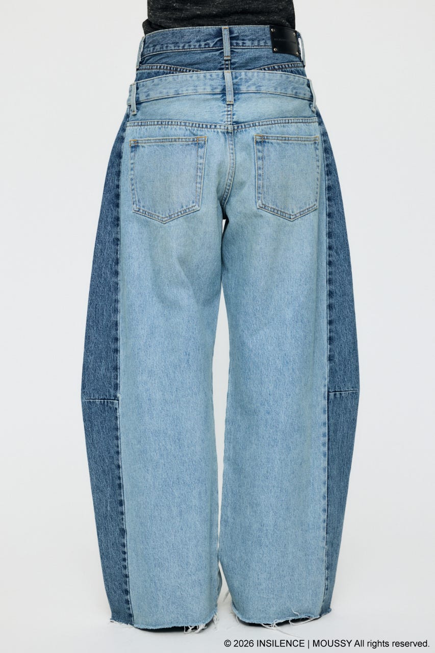 INSILENCE DOUBLE WAIST バギー L/BLU 2