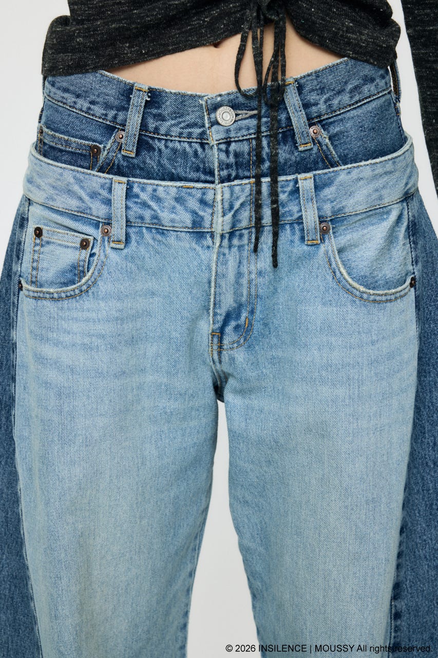 INSILENCE DOUBLE WAIST バギー L/BLU 2