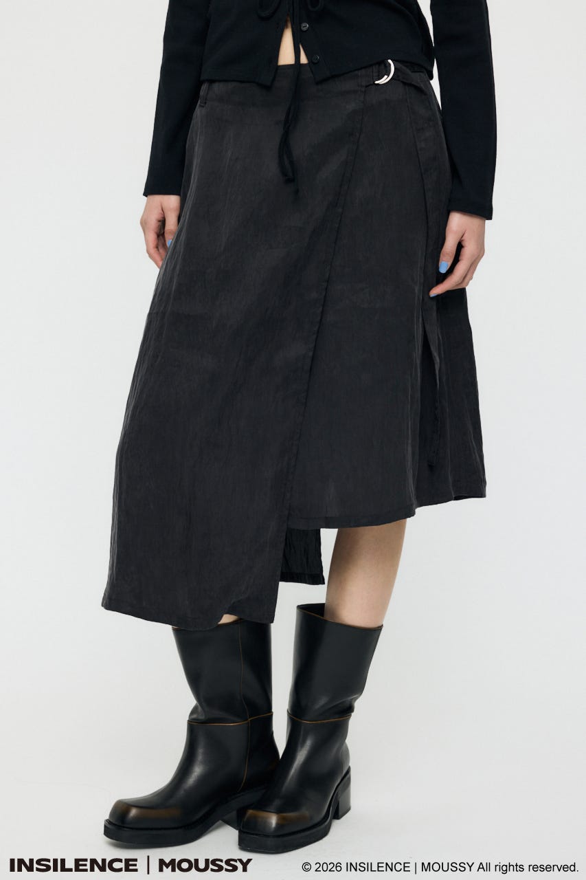 INSILENCE REVER WRAP スカート BLK FREE