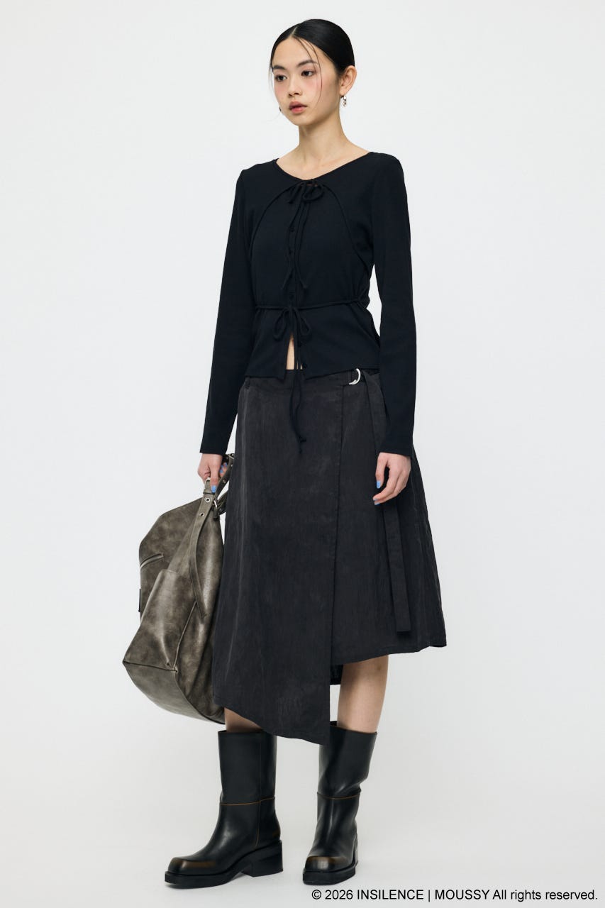 INSILENCE REVER WRAP スカート BLK FREE