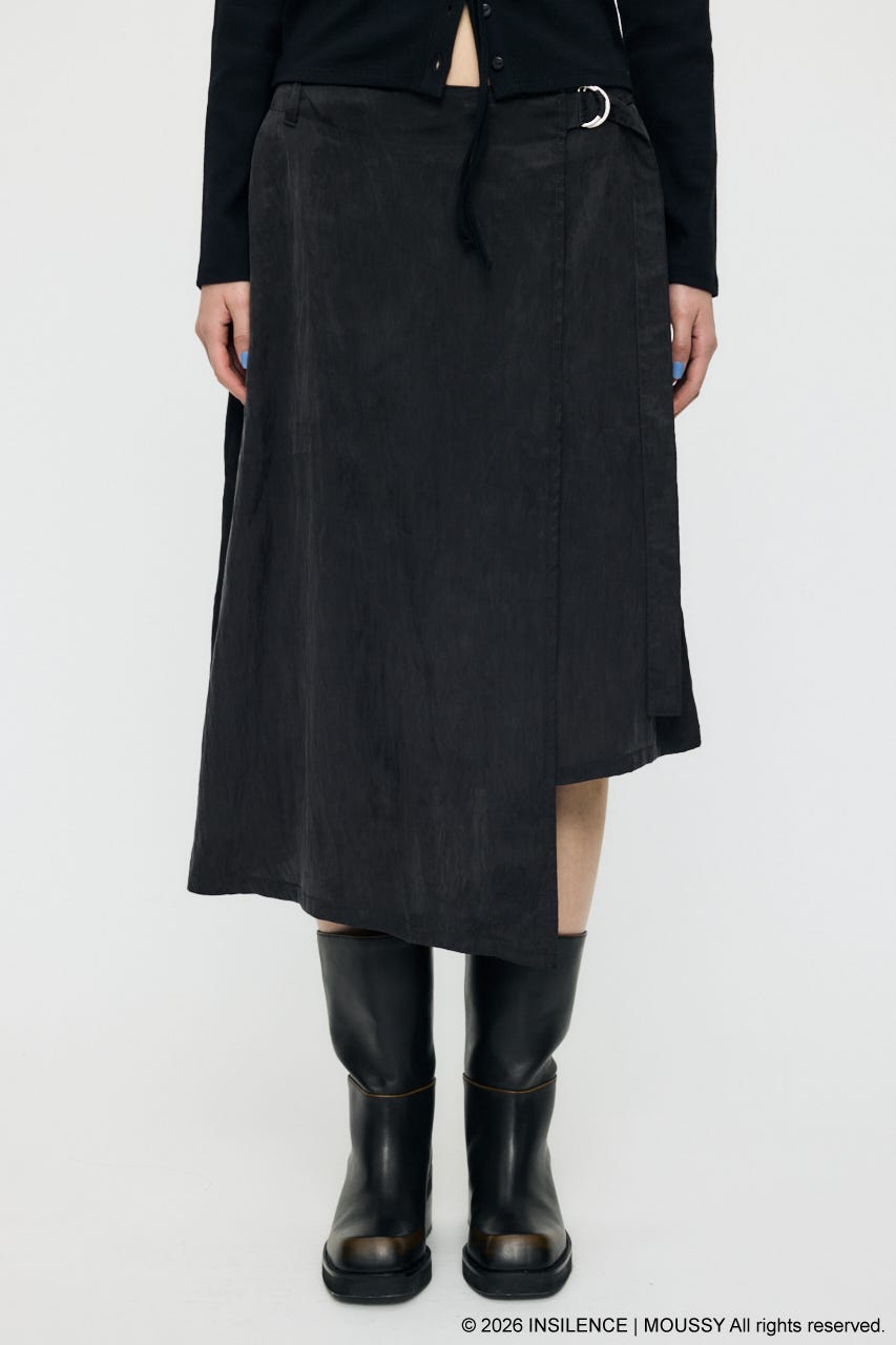 INSILENCE REVER WRAP スカート BLK FREE