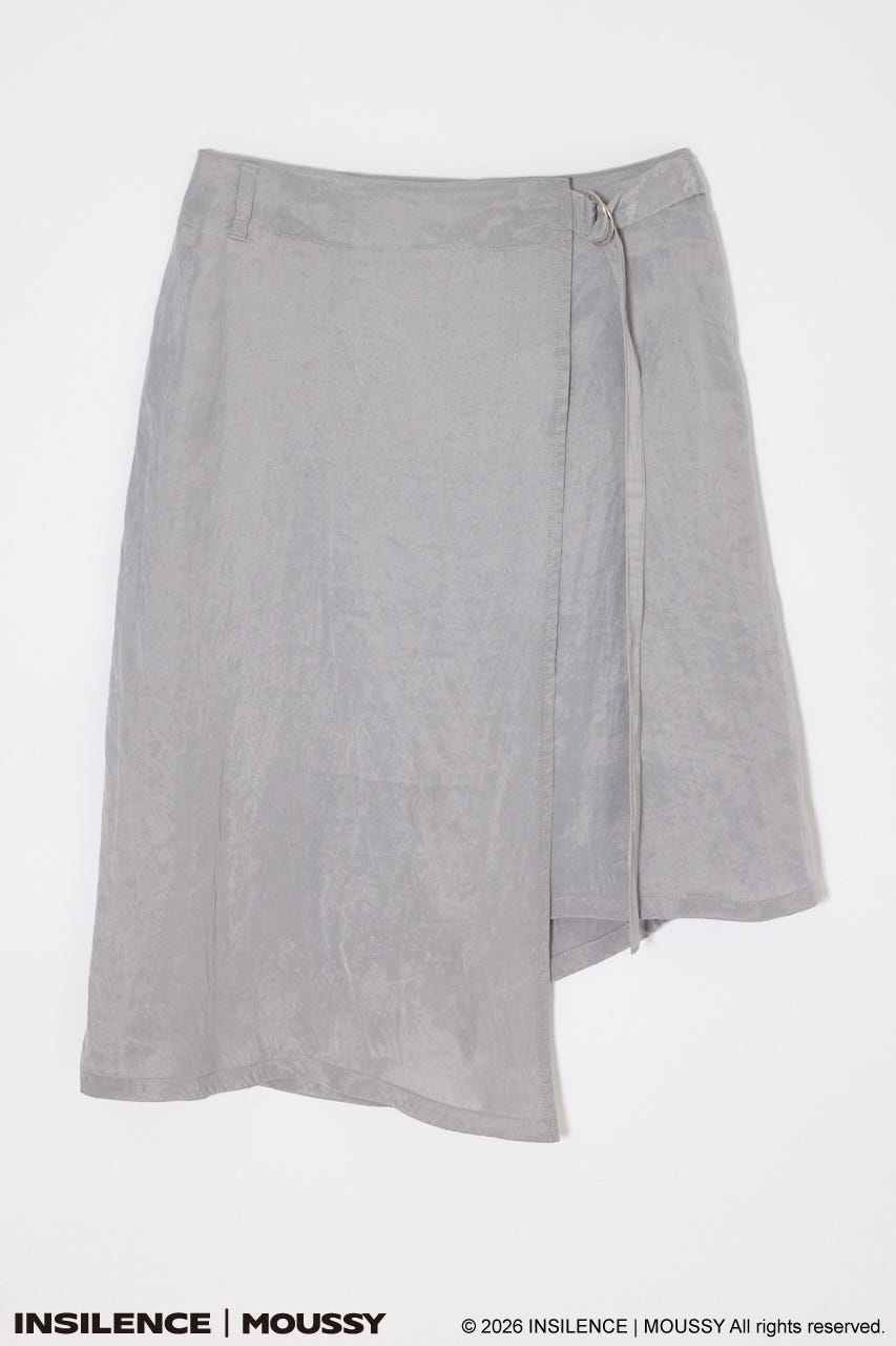 INSILENCE REVER WRAP スカート GRY FREE