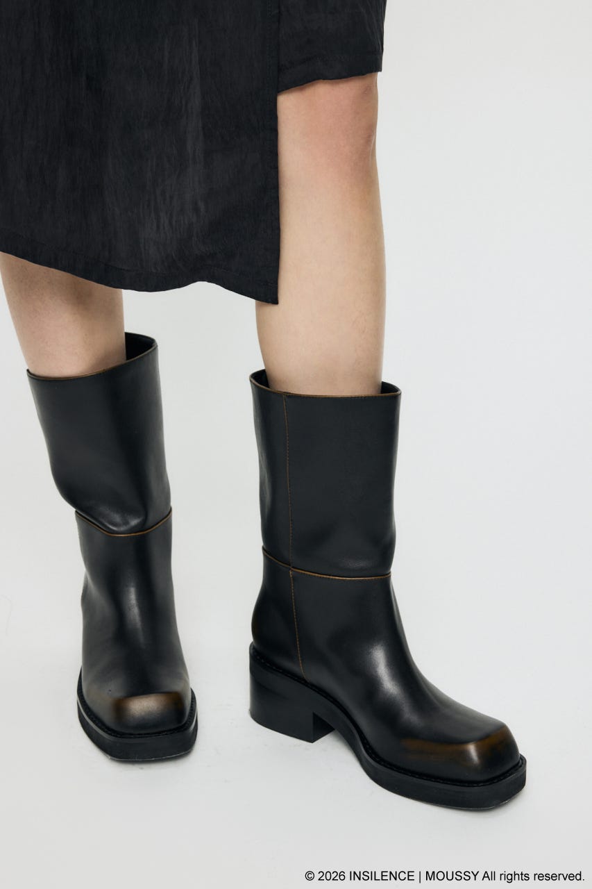 INSILENCE SQUARE TOE ブーツ D/BRN S