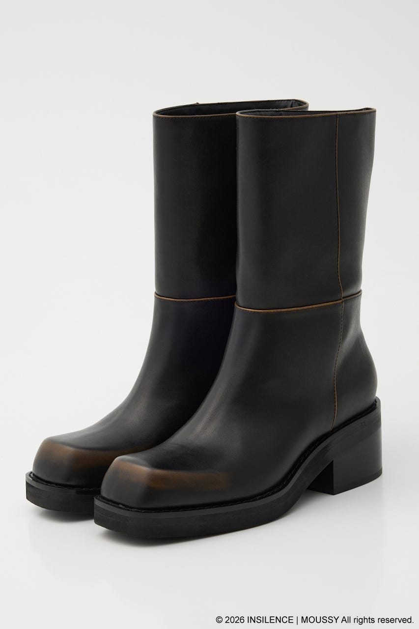 INSILENCE SQUARE TOE ブーツ D/BRN S