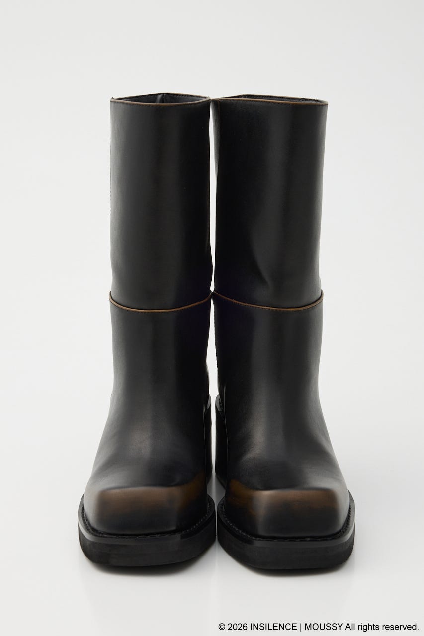 INSILENCE SQUARE TOE ブーツ D/BRN S