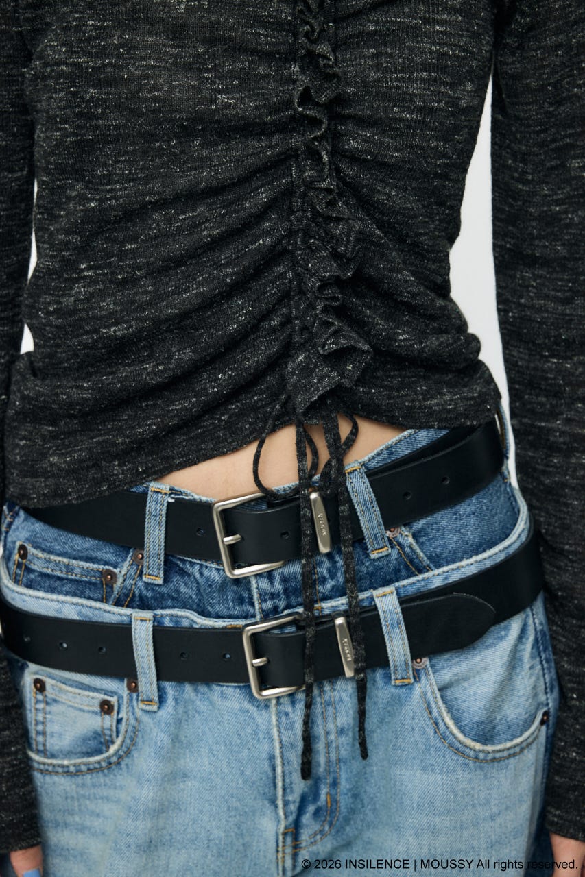 INSILENCE GATHER KNIT トップス BLK 1