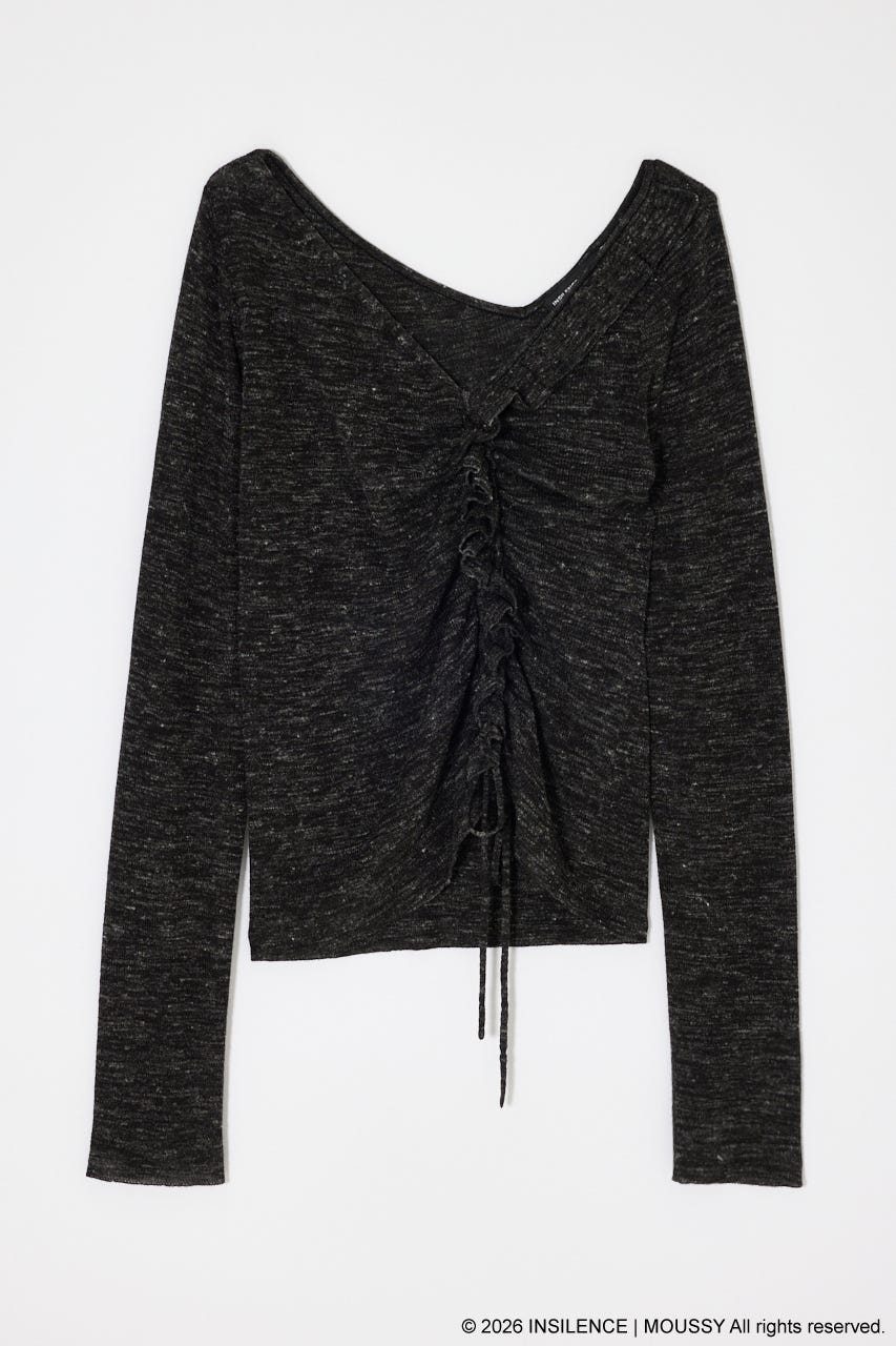 INSILENCE GATHER KNIT トップス BLK 1