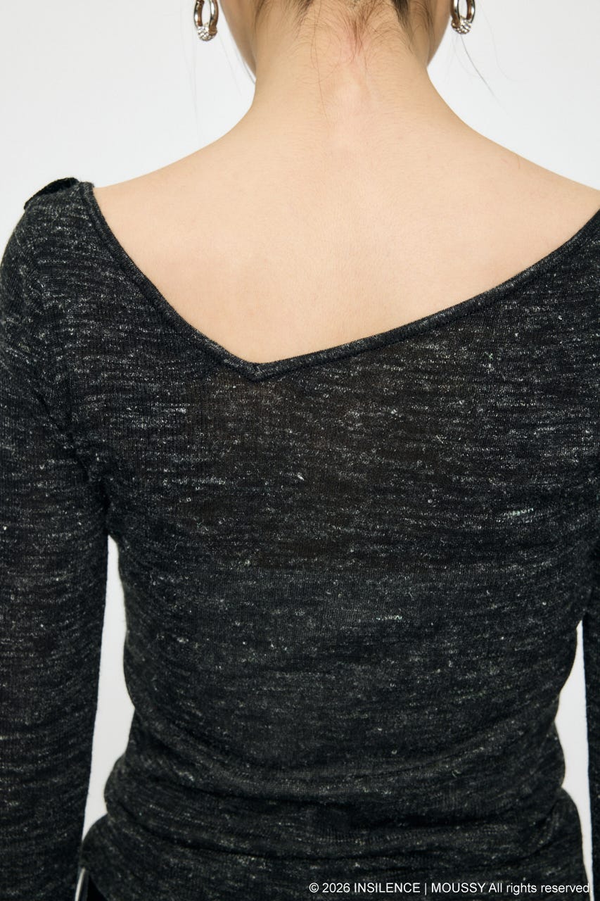INSILENCE GATHER KNIT トップス BLK 1
