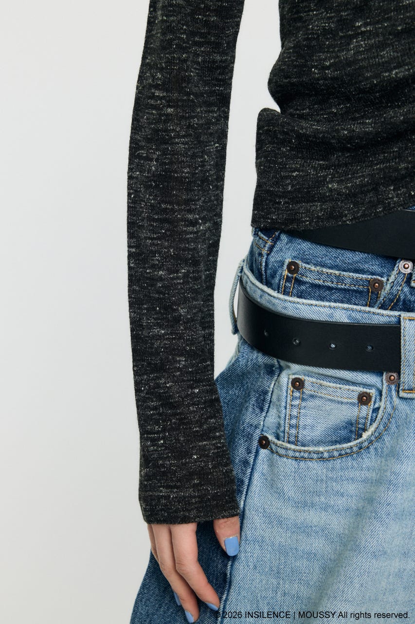 INSILENCE GATHER KNIT トップス BLK 1