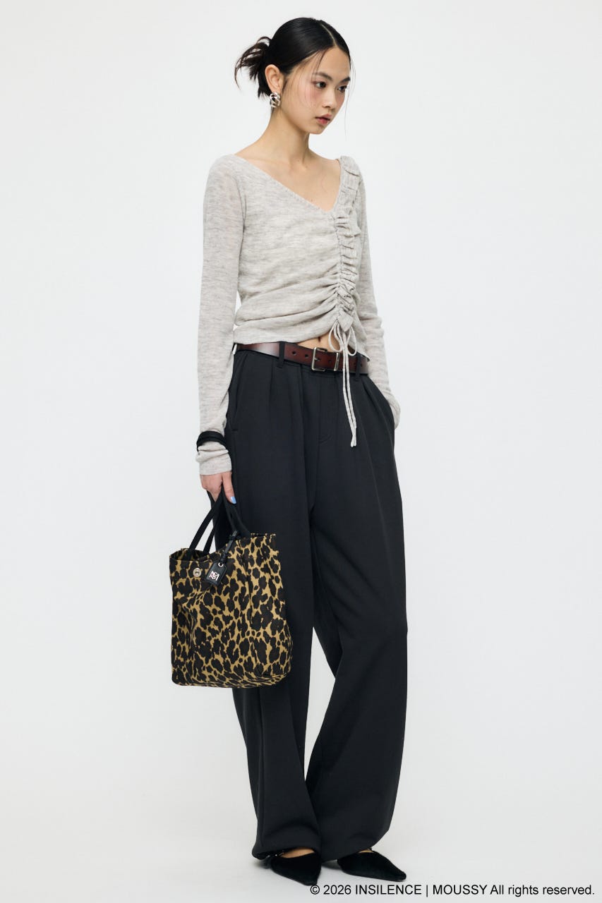 INSILENCE GATHER KNIT トップス L/GRY 1