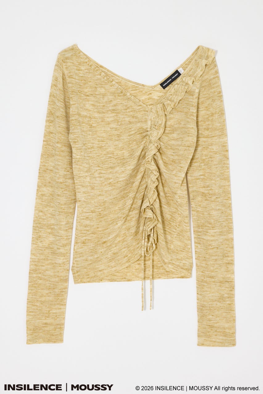 INSILENCE GATHER KNIT トップス L/KHA 1