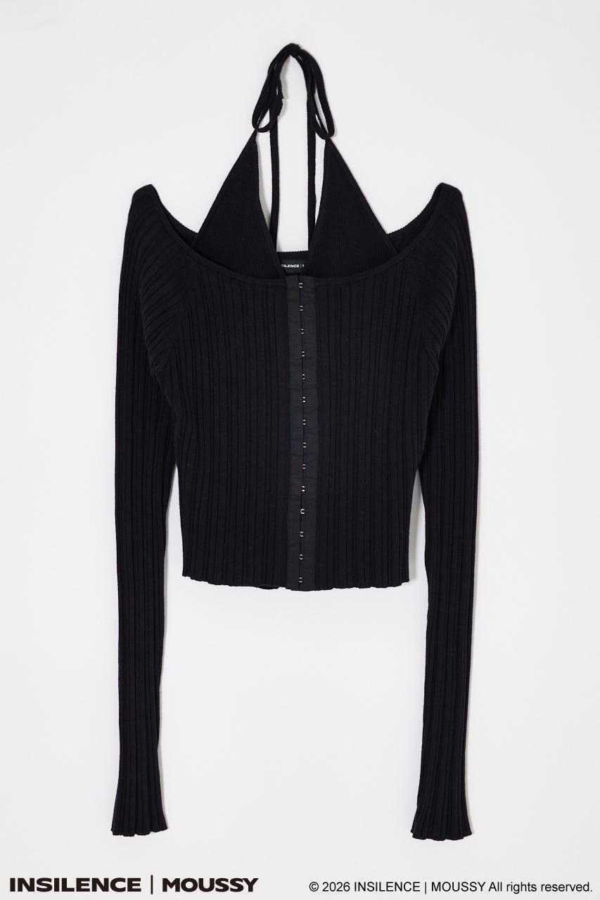 INSILENCE OFF SHOULDER ニット BLK 1