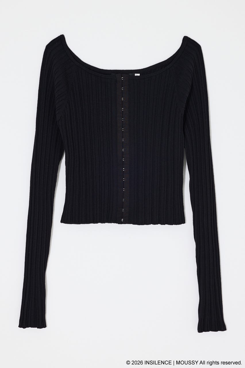 INSILENCE OFF SHOULDER ニット BLK 1