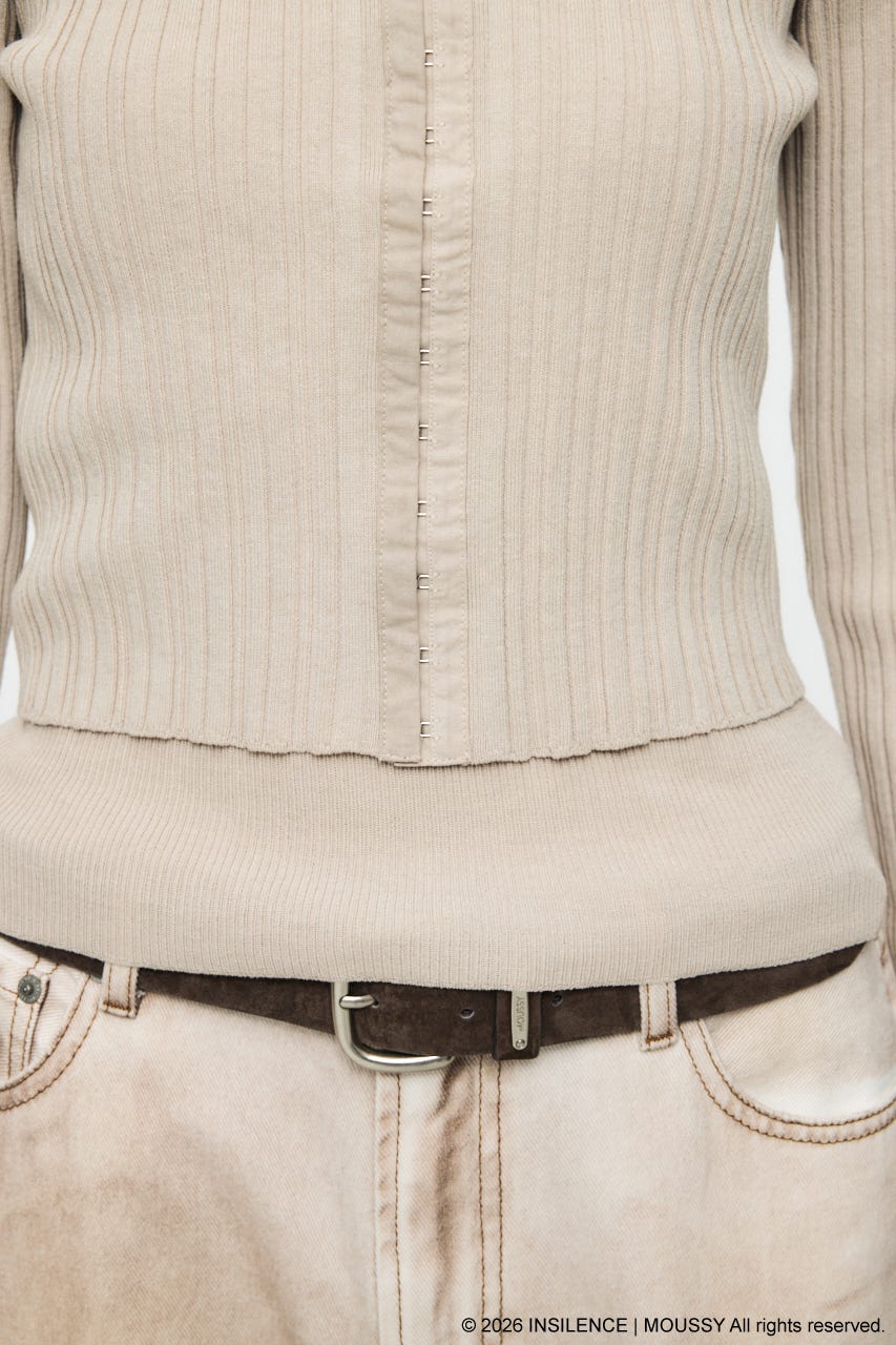 INSILENCE OFF SHOULDER ニット GREIGE 1