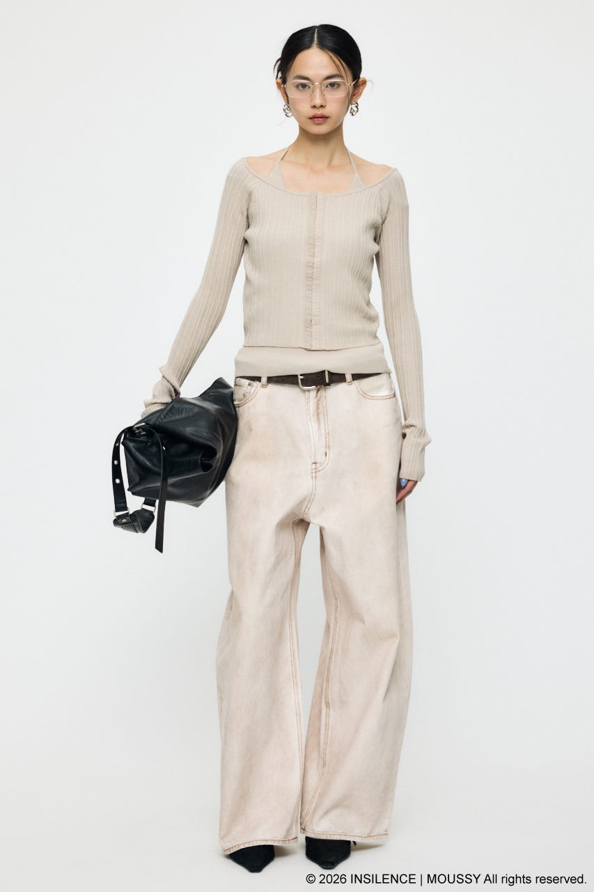 INSILENCE OFF SHOULDER ニット GREIGE 1