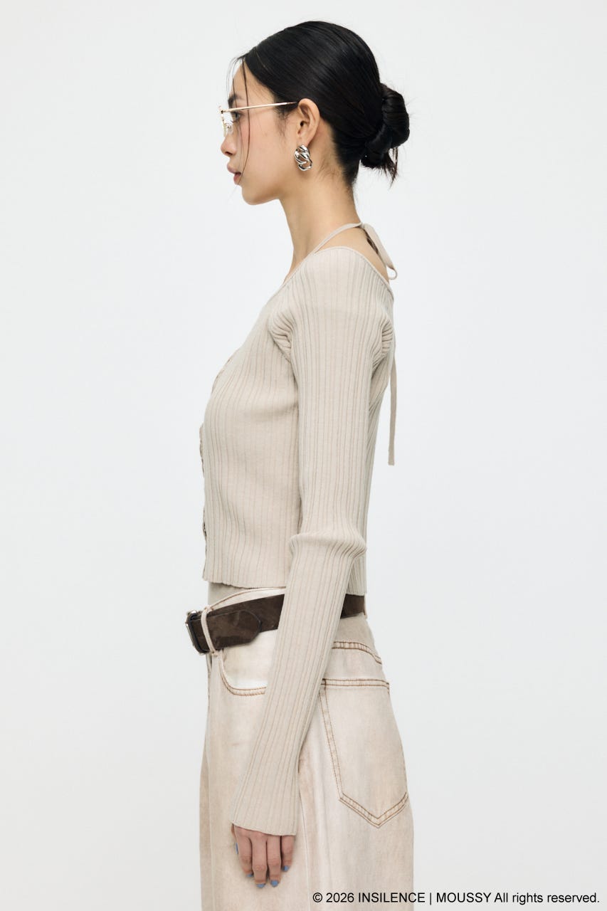 INSILENCE OFF SHOULDER ニット GREIGE 1