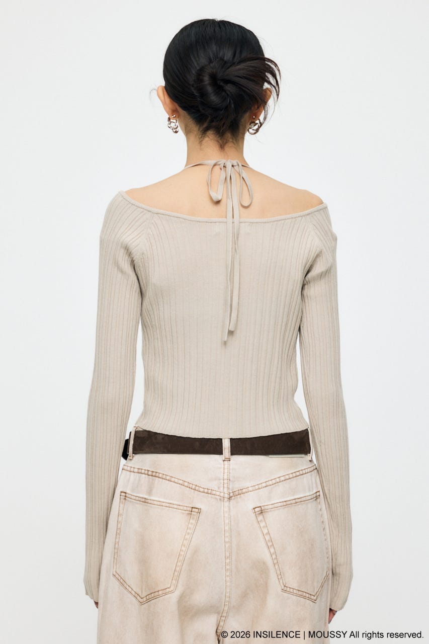INSILENCE OFF SHOULDER ニット GREIGE 1