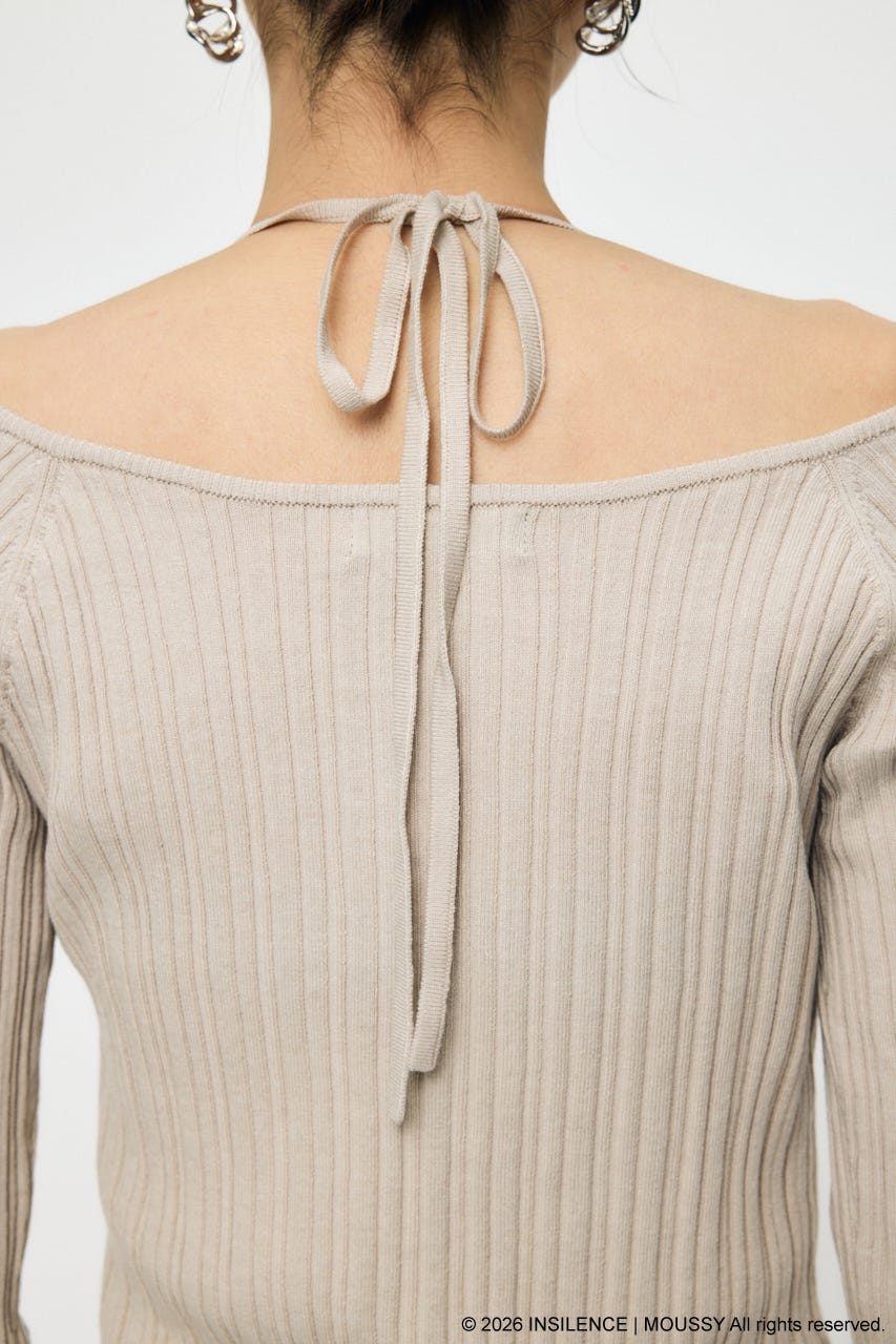 INSILENCE OFF SHOULDER ニット GREIGE 1
