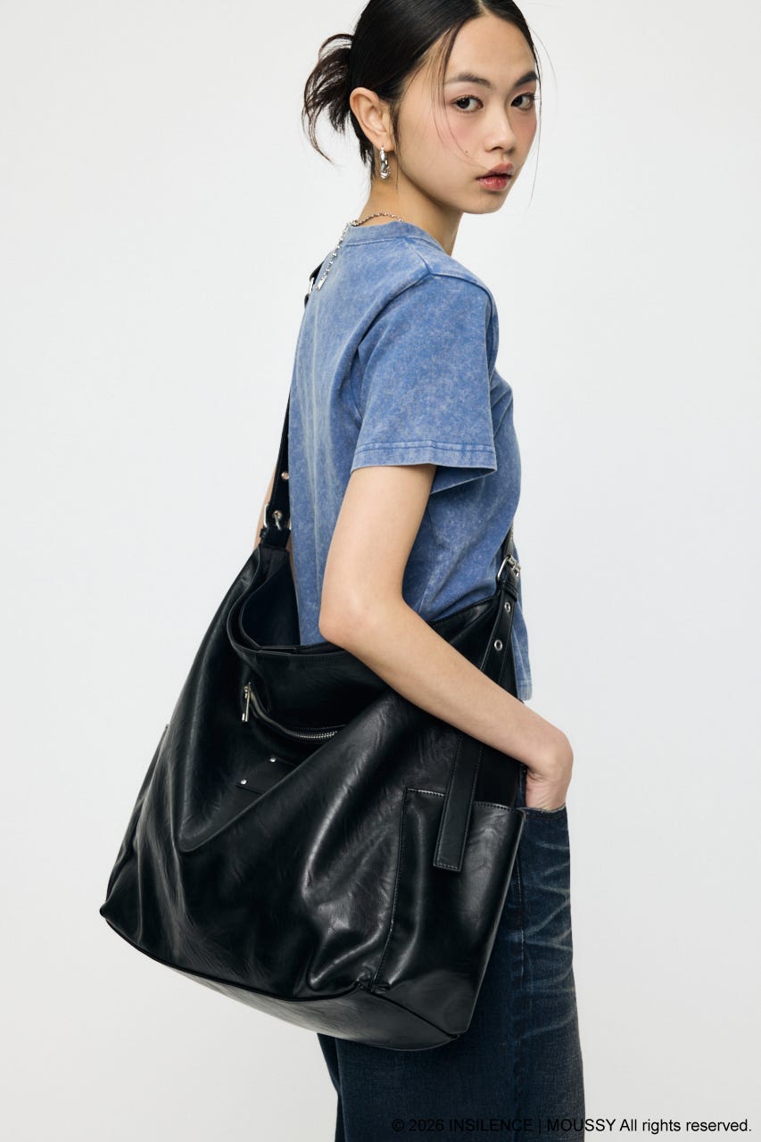INSILENCE SLOUCHY TOTE バッグ BLK FREE