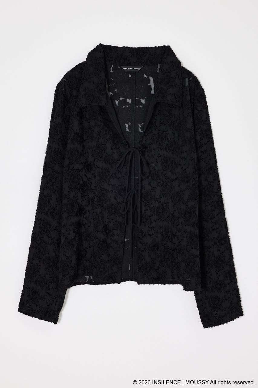 INSILENCE FRONT TIE SHIRT シャツ BLK FREE